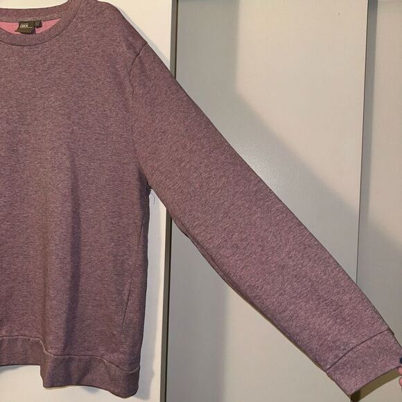 ASOS Women’s Heathered Pink Black Crewneck Sweatshirt Size Large NWT - Picture 4 of 11